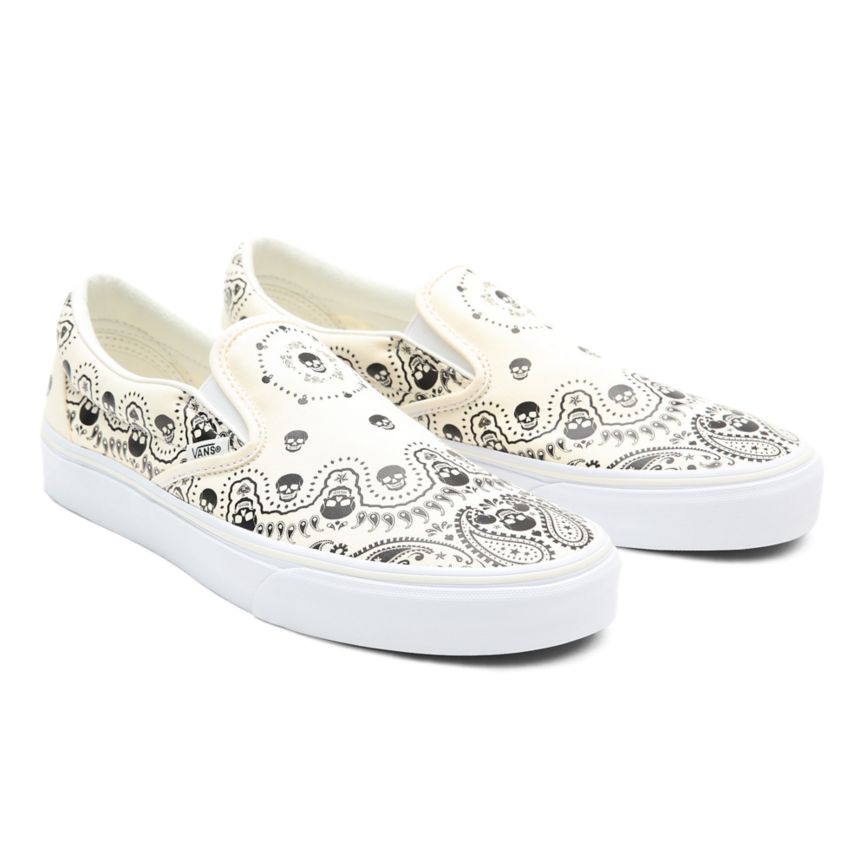 Vans Bandana Klassiska Slip-On Skor Vita | VN823A6CR02