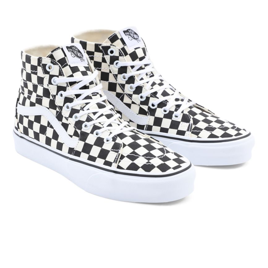 Vans Checkerboard Sk8-Hi Tapered Skor Svarta | VN646B3FQ48