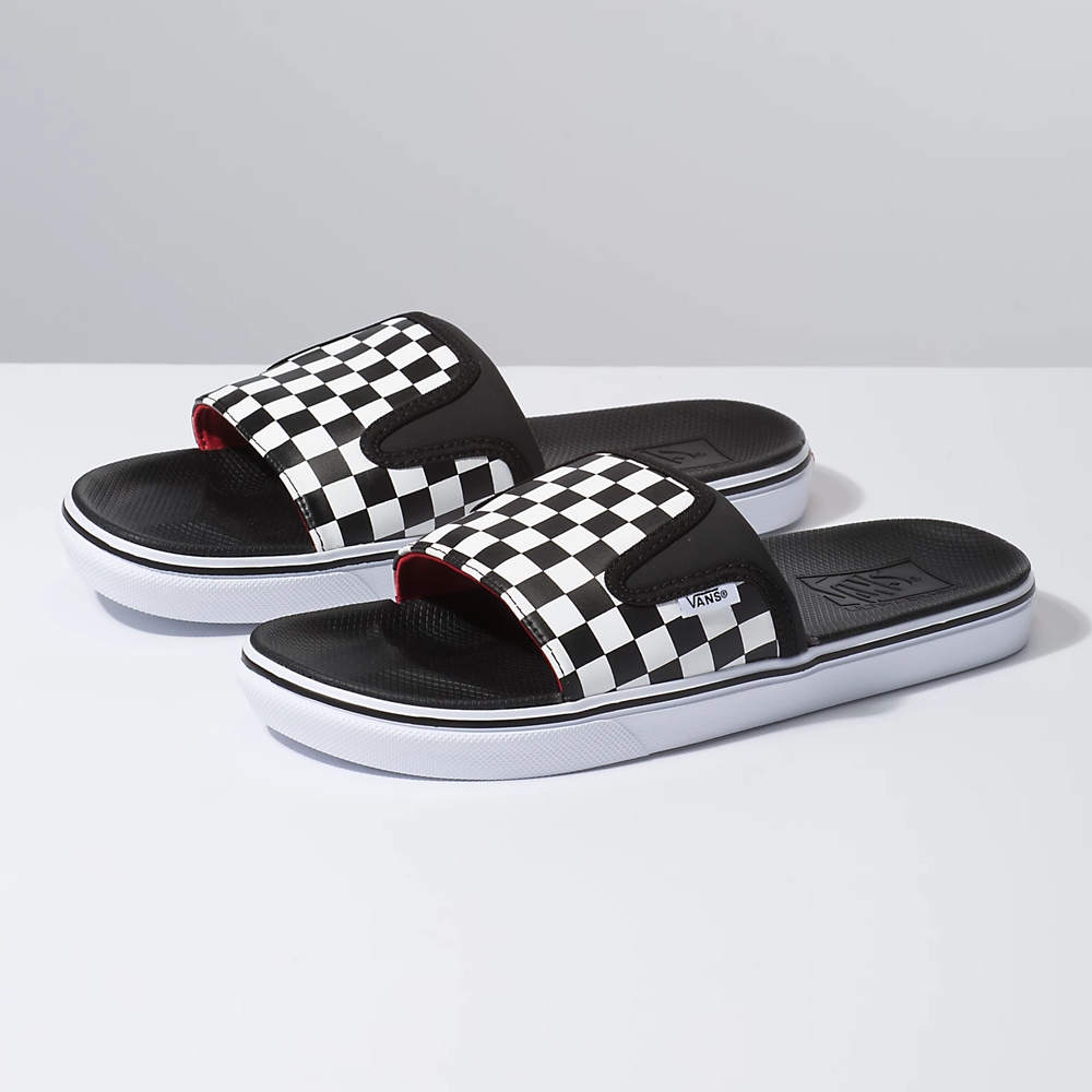 Vans Checkerboard Ultracush Badtofflor-On Svarta | VN154U2BJ47