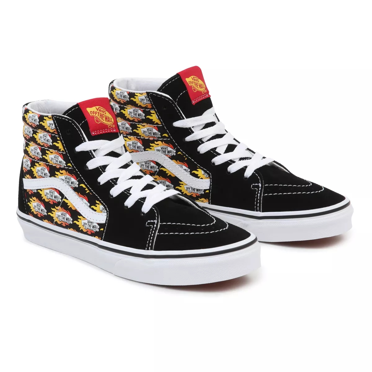 Vans Flame Logo Repeat Sk8-Hi Skor Svarta | VN268Q3VB65