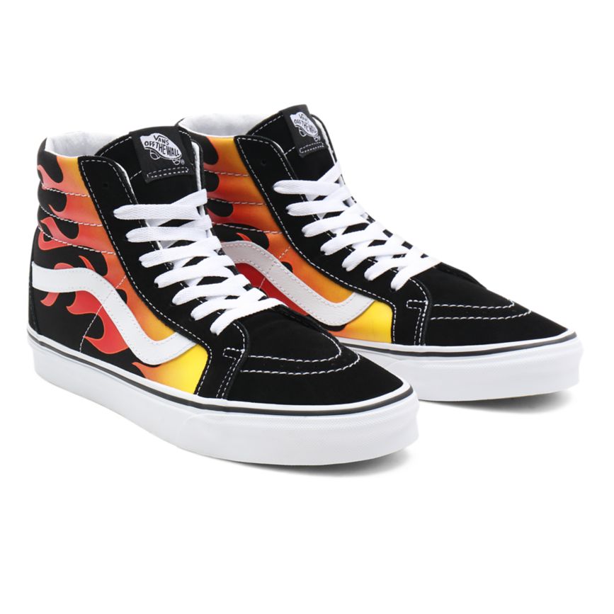 Vans Flame Sk8-Hi Reissue Skor Svarta | VN726H0SZ61