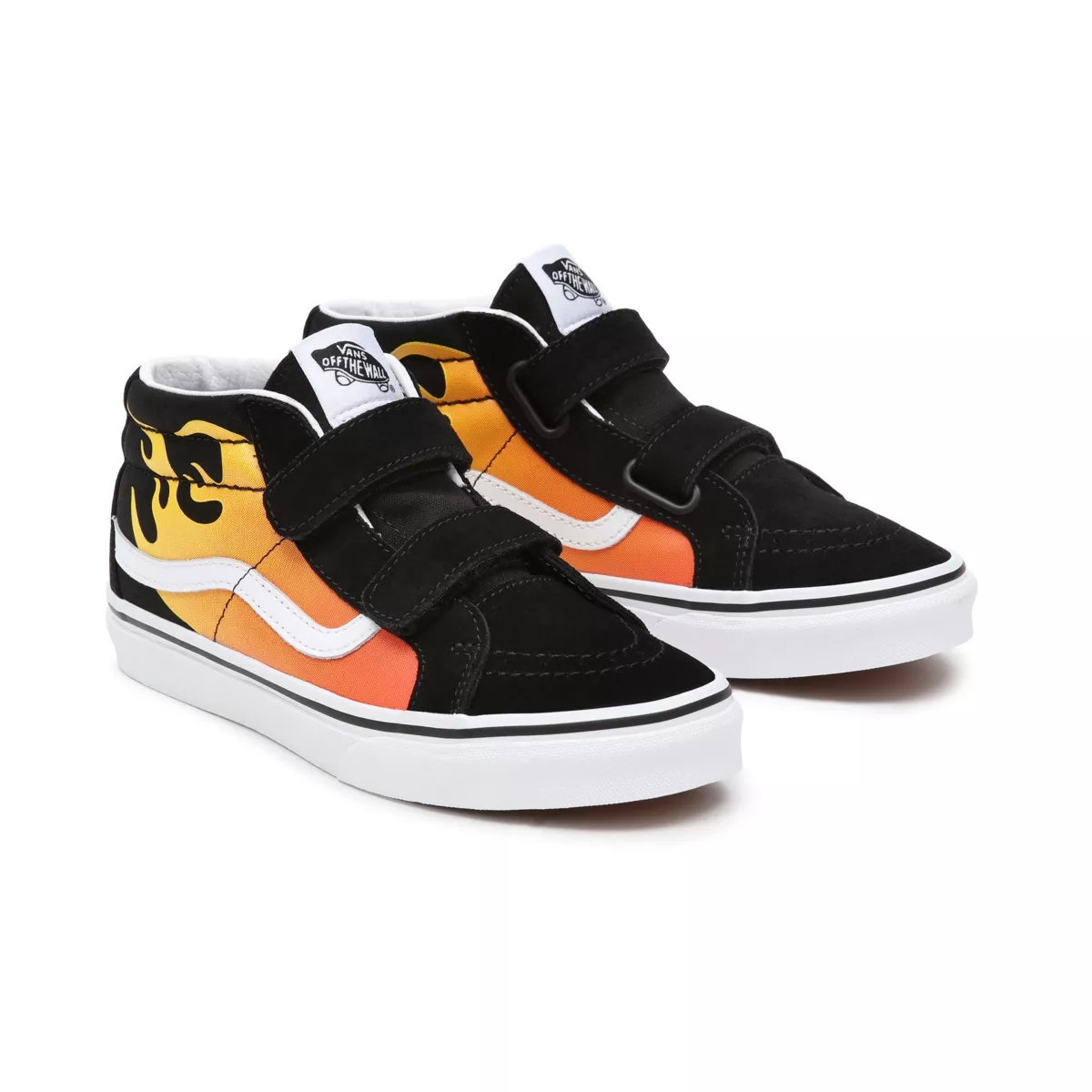 Vans Hot Flame Sk8-Mid Reissue Kardborreband Skor Svarta | VN533Q9OF94