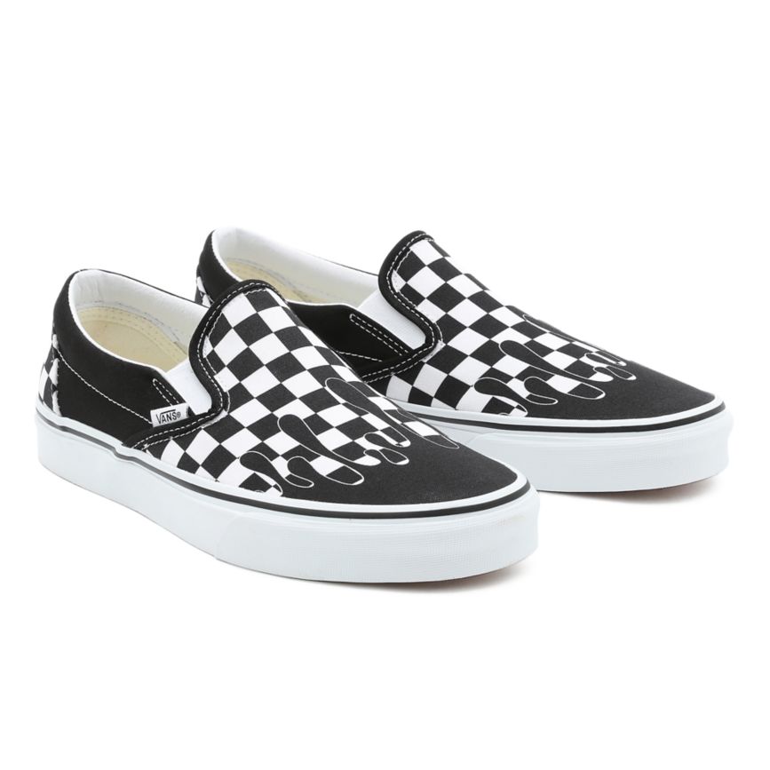 Vans Paint Drip Checkerboard Klassiska Slip-On Skor Svarta | VN341V1CS45