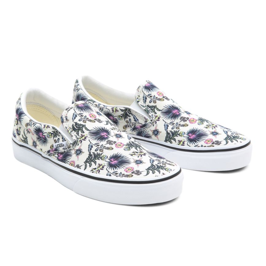 Vans Paradise Floral Klassiska Slip-On Skor Vita | VN064W5OQ04