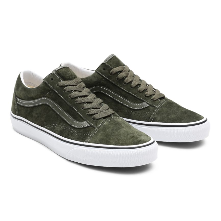 Vans Pig Mocka Old Skool Skor Olivgröna | VN332B7HJ28