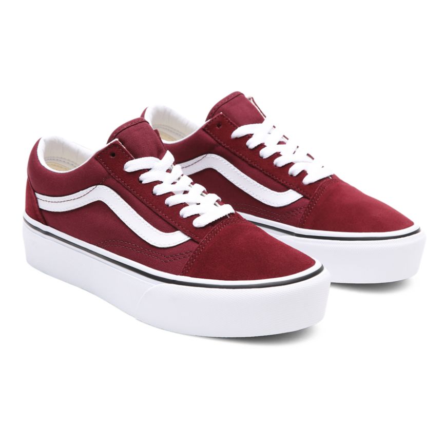Vans Platform Old Skool Skor Vinröda | VN590E0AV76