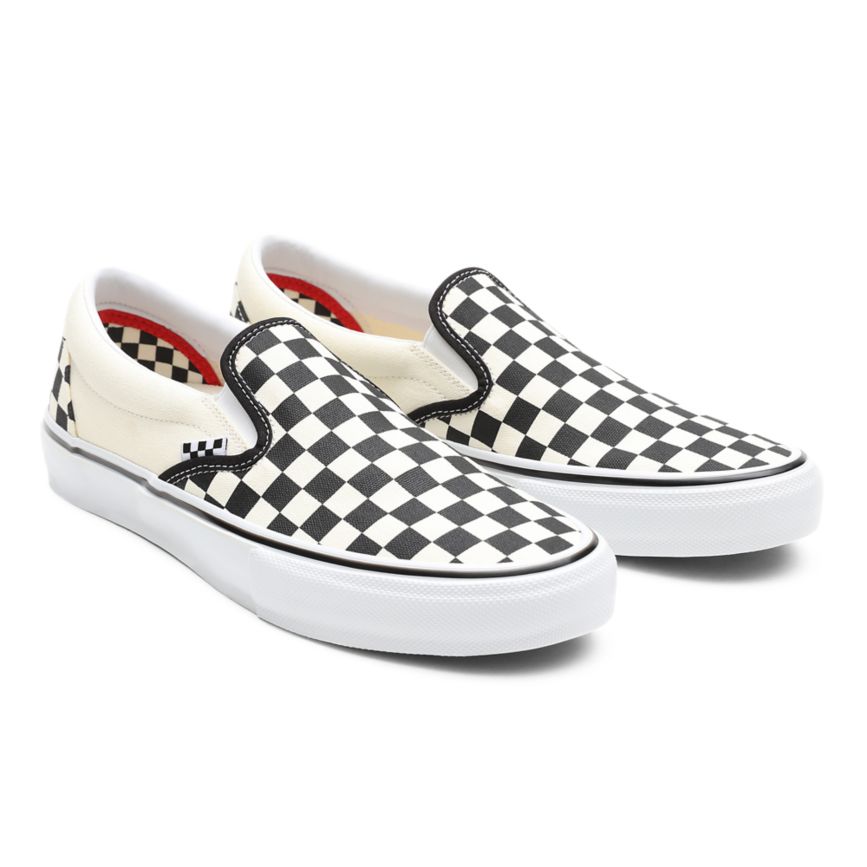 Vans Skate Checkerboard Slip-On Skor Vita | VN296O5OS34