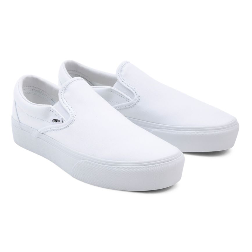 Vans Slip-On Platform Skor Vita | VN214J5PP25